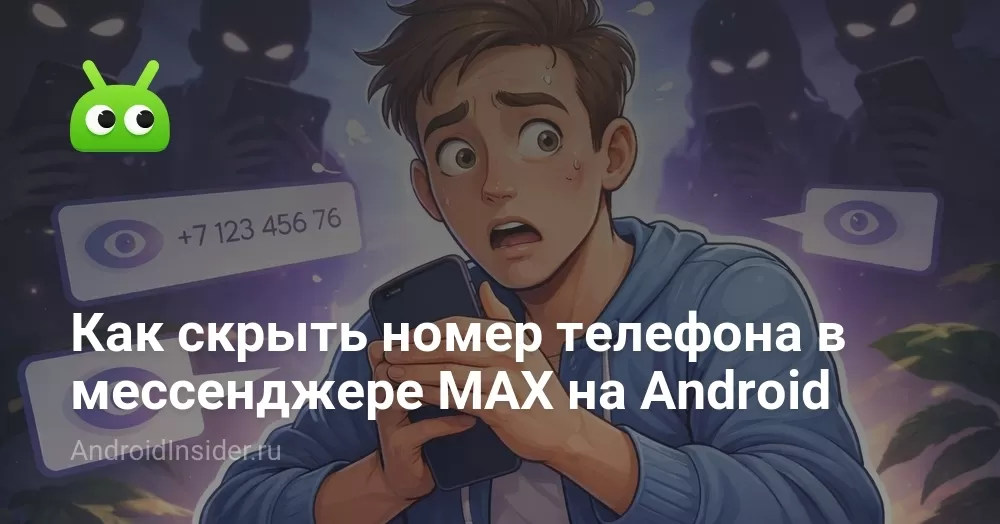 Как скрыть номер телефона в мессенджере MAX на Android