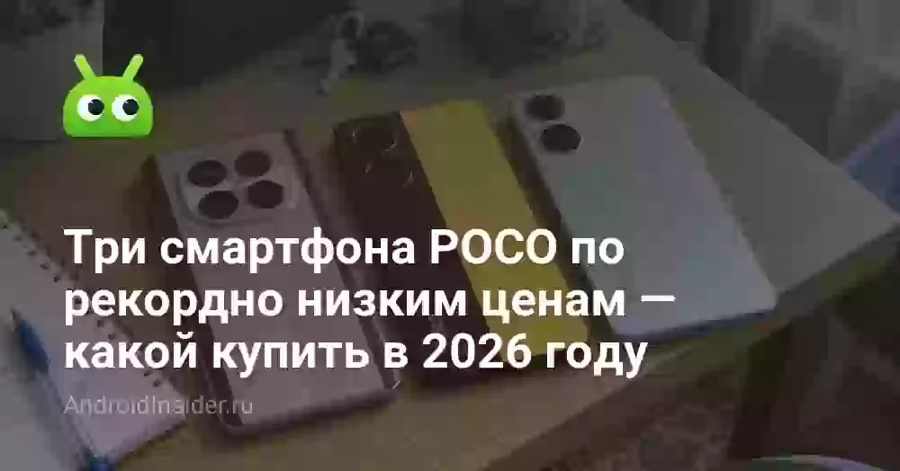 Три смартфона POCO по рекордно низким ценам — какой купить в 2026 году
